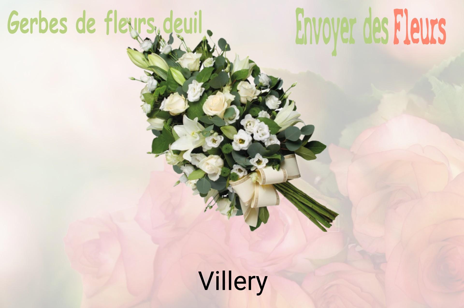 Gerbe de fleurs de deuil livrée à Villery